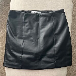 Abercrombie Faux Leather Mini Skort